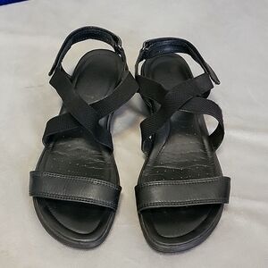 Ecco Summer Leather Sandals, Color Black, Size 41